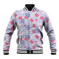 Hawaii Anthurium Tiare Pikake Lei Baseball Jacket Poni Lauhala Art Pattern