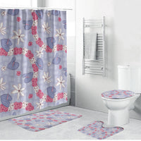 Hawaii Anthurium Tiare Pikake Lei Bathroom Set Poni Lauhala Art Pattern