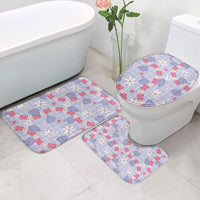 Hawaii Anthurium Tiare Pikake Lei Bathroom Set Poni Lauhala Art Pattern