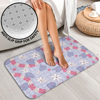 Hawaii Anthurium Tiare Pikake Lei Bathroom Set Poni Lauhala Art Pattern