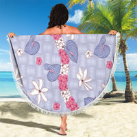 Hawaii Anthurium Tiare Pikake Lei Beach Blanket Poni Lauhala Art Pattern LT01 - Polynesian Pride