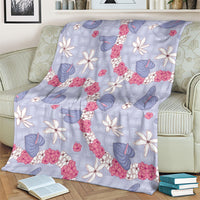 Hawaii Anthurium Tiare Pikake Lei Blanket Poni Lauhala Art Pattern