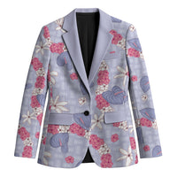 Hawaii Anthurium Tiare Pikake Lei Blazer Poni Lauhala Art Pattern