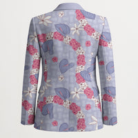 Hawaii Anthurium Tiare Pikake Lei Blazer Poni Lauhala Art Pattern