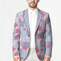 Hawaii Anthurium Tiare Pikake Lei Blazer Poni Lauhala Art Pattern