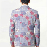 Hawaii Anthurium Tiare Pikake Lei Blazer Poni Lauhala Art Pattern