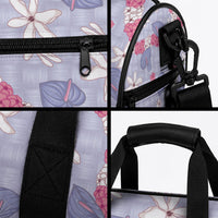 Hawaii Anthurium Tiare Pikake Lei Duffle Bag Poni Lauhala Art Pattern LT01 - Polynesian Pride