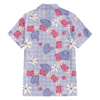 Hawaii Anthurium Tiare Pikake Lei Family Matching Mermaid Dress and Hawaiian Shirt Poni Lauhala Art Pattern