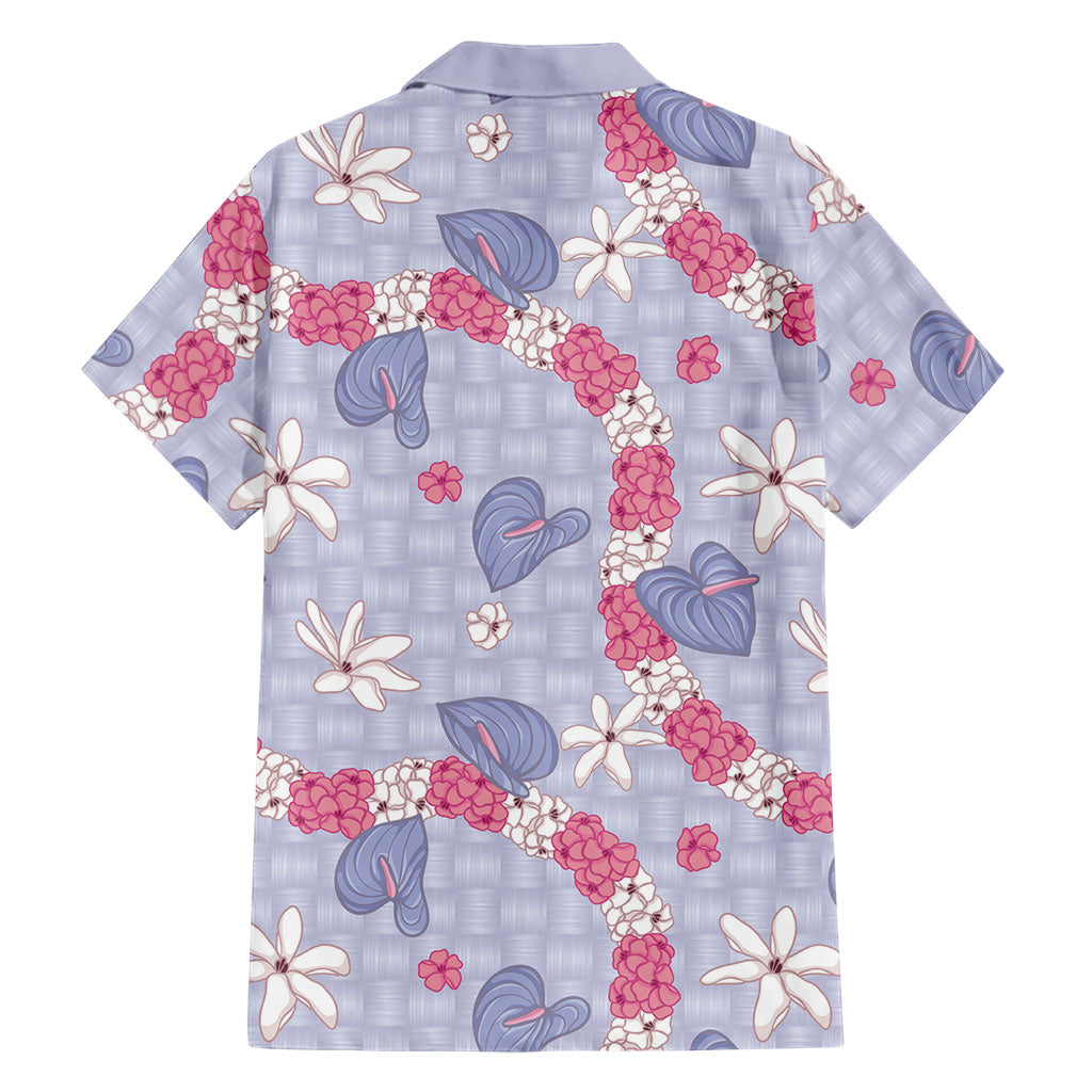 Hawaii Anthurium Tiare Pikake Lei Family Matching Summer Maxi Dress and Hawaiian Shirt Poni Lauhala Art Pattern LT01 - Polynesian Pride