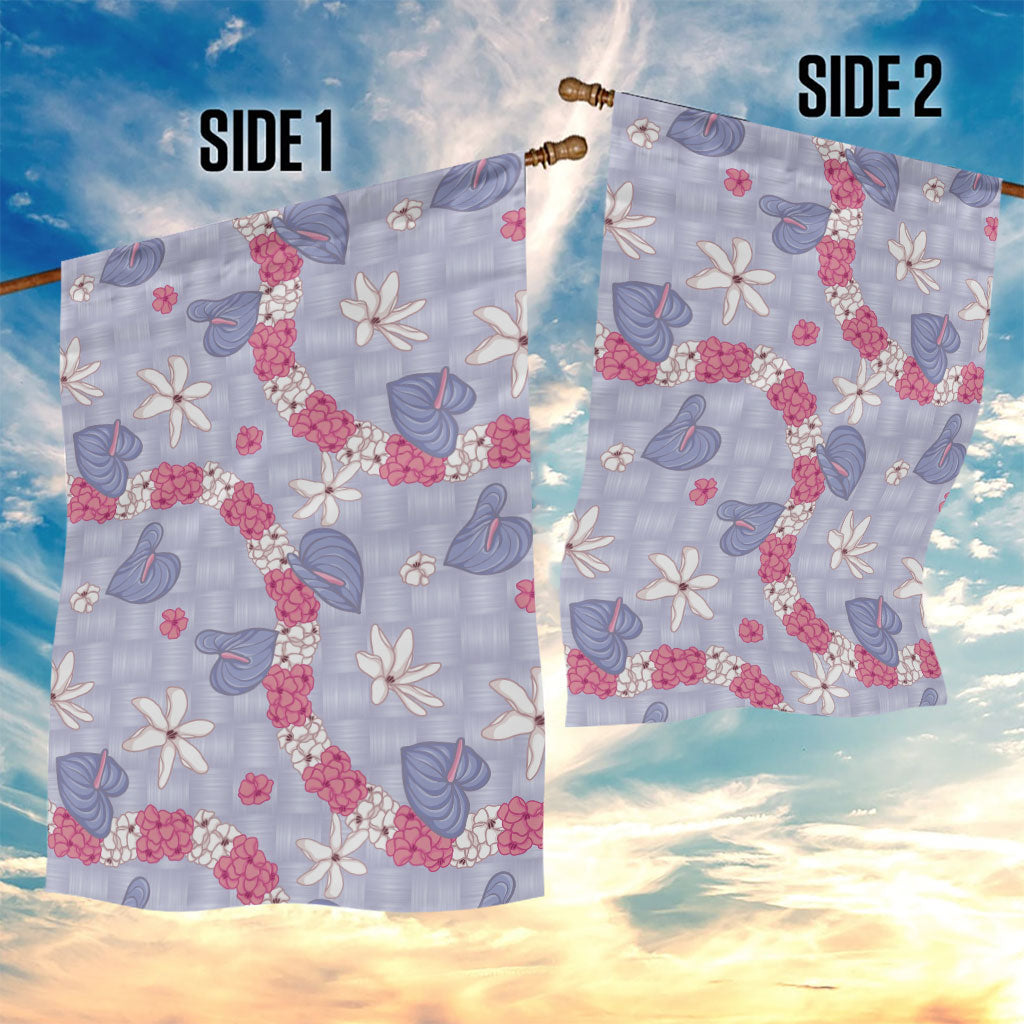 Hawaii Anthurium Tiare Pikake Lei Garden Flag Poni Lauhala Art Pattern LT01 - Polynesian Pride