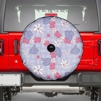 Hawaii Anthurium Tiare Pikake Lei Spare Tire Cover Poni Lauhala Art Pattern
