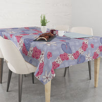 Hawaii Anthurium Tiare Pikake Lei Tablecloth Poni Lauhala Art Pattern LT01 - Polynesian Pride