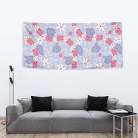 Hawaii Anthurium Tiare Pikake Lei Tapestry Poni Lauhala Art Pattern LT01 - Polynesian Pride