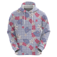 Hawaii Anthurium Tiare Pikake Lei Zip Hoodie Poni Lauhala Art Pattern