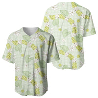 Hawaii Anthurium Tiare Pikake Lei Baseball Jersey Sage Green Lauhala Art Pattern