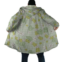 Hawaii Anthurium Tiare Pikake Lei Cloak Sage Green Lauhala Art Pattern