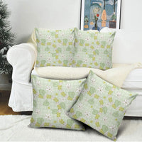 Hawaii Anthurium Tiare Pikake Lei Pillow Cover Sage Green Lauhala Art Pattern
