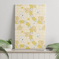 Hawaii Anthurium Tiare Pikake Lei Canvas Wall Art Melemele Lauhala Art Pattern LT01 - Polynesian Pride
