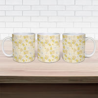 Hawaii Anthurium Tiare Pikake Lei Ceramic Mug Melemele Lauhala Art Pattern LT01 - Polynesian Pride