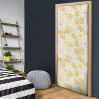 Hawaii Anthurium Tiare Pikake Lei Door Cover Melemele Lauhala Art Pattern LT01 - Polynesian Pride