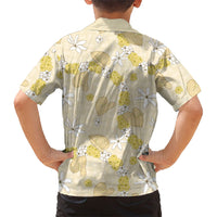 Hawaii Anthurium Tiare Pikake Lei Family Matching Long Sleeve Bodycon Dress and Hawaiian Shirt Melemele Lauhala Art Pattern LT01 - Polynesian Pride