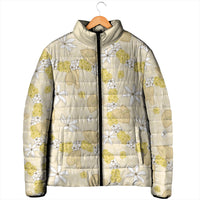 Hawaii Anthurium Tiare Pikake Lei Padded Jacket Melemele Lauhala Art Pattern LT01 - Polynesian Pride