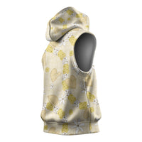 Hawaii Anthurium Tiare Pikake Lei Sleeveless Hoodie Melemele Lauhala Art Pattern LT01 - Polynesian Pride