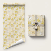Hawaii Anthurium Tiare Pikake Lei Wrapping Paper Melemele Lauhala Art Pattern