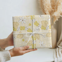 Hawaii Anthurium Tiare Pikake Lei Wrapping Paper Melemele Lauhala Art Pattern