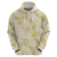 Hawaii Anthurium Tiare Pikake Lei Zip Hoodie Melemele Lauhala Art Pattern
