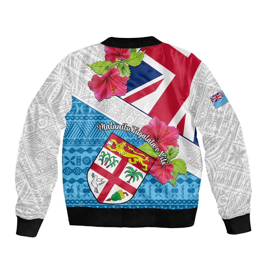 Fiji Day Bomber Jacket Fijian Hibiscus Special Version LT01 - Polynesian Pride