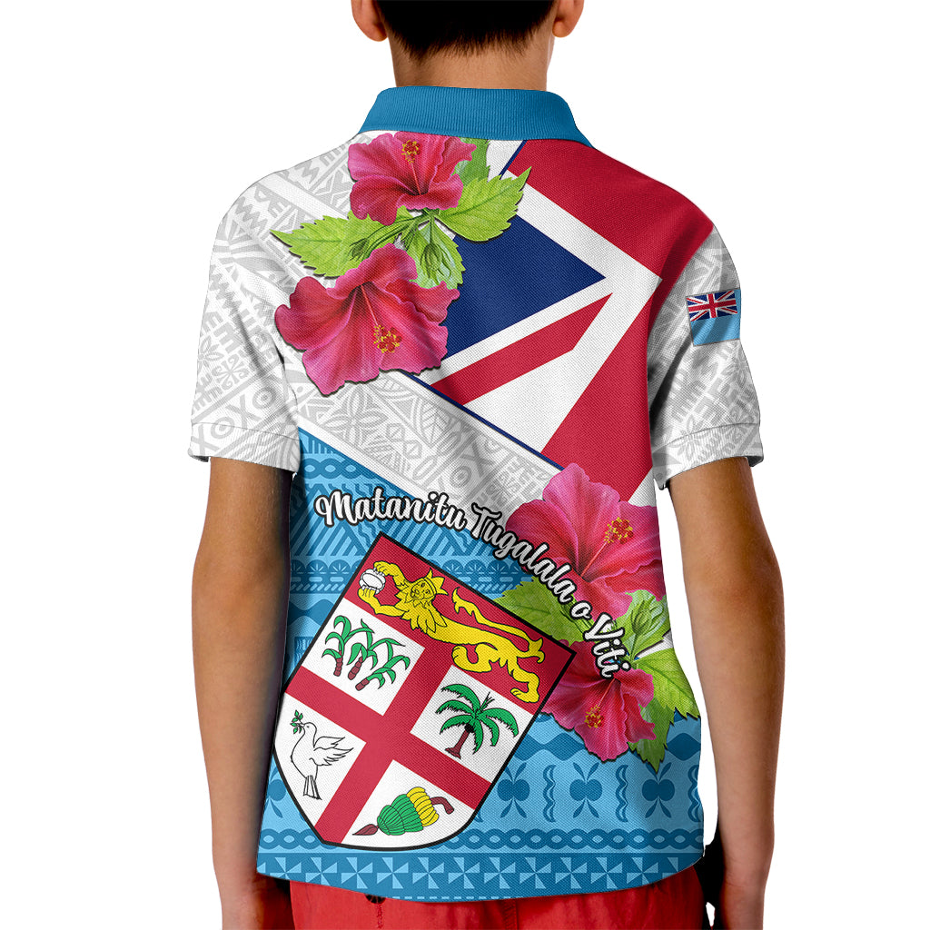 Fiji Day Kid Polo Shirt Fijian Hibiscus Special Version LT01 - Polynesian Pride