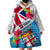 Fiji Day Wearable Blanket Hoodie Fijian Hibiscus Special Version LT01 - Polynesian Pride