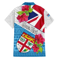 Personalised Fiji Day Family Matching Long Sleeve Bodycon Dress and Hawaiian Shirt Fijian Hibiscus Special Version LT01 - Polynesian Pride
