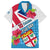 Personalised Fiji Day Family Matching Off Shoulder Short Dress and Hawaiian Shirt Fijian Hibiscus Special Version LT01 Dad's Shirt - Short Sleeve White - Polynesian Pride