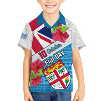 Personalised Fiji Day Kid Hawaiian Shirt Fijian Hibiscus Special Version LT01 - Polynesian Pride