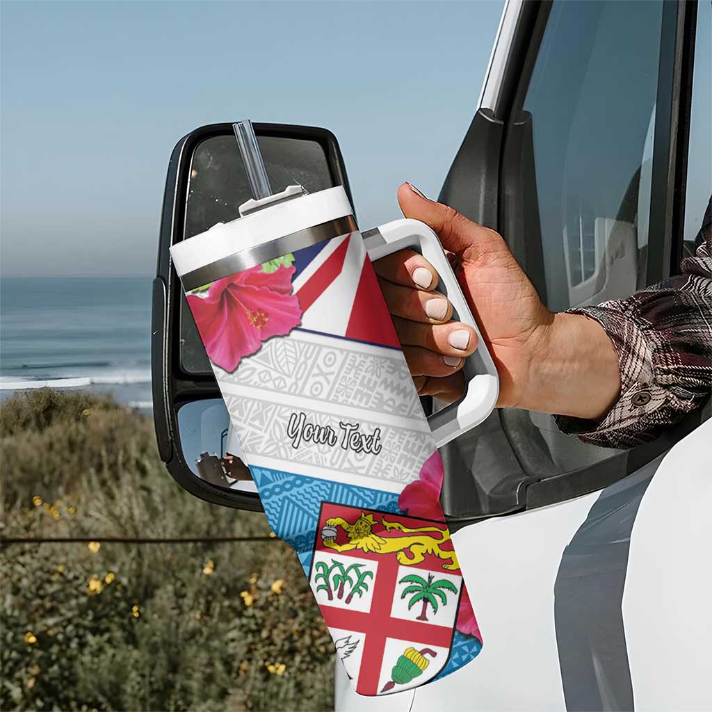 Personalised Fiji Day Tumbler With Handle Fijian Hibiscus Special Version