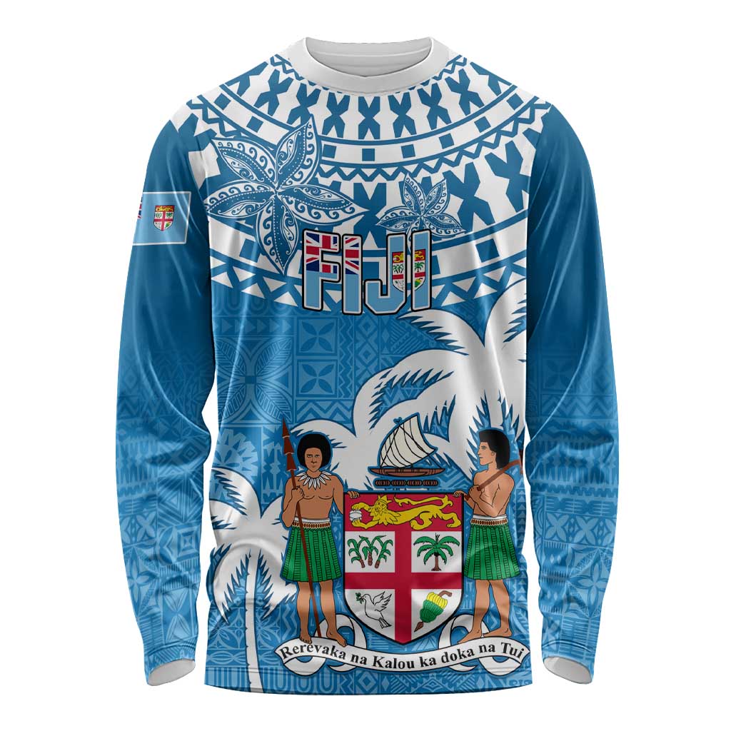 Fiji Long Sleeve Shirt Bula Fijian Tapa Pattern LT01