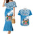 Personalised Fiji Couples Matching Mermaid Dress and Hawaiian Shirt Bula Fijian Tapa Pattern LT01 Blue - Polynesian Pride