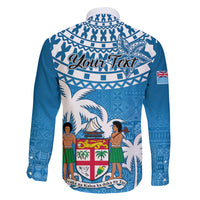 Personalised Fiji Family Matching Off Shoulder Short Dress and Hawaiian Shirt Bula Fijian Tapa Pattern LT01 - Polynesian Pride