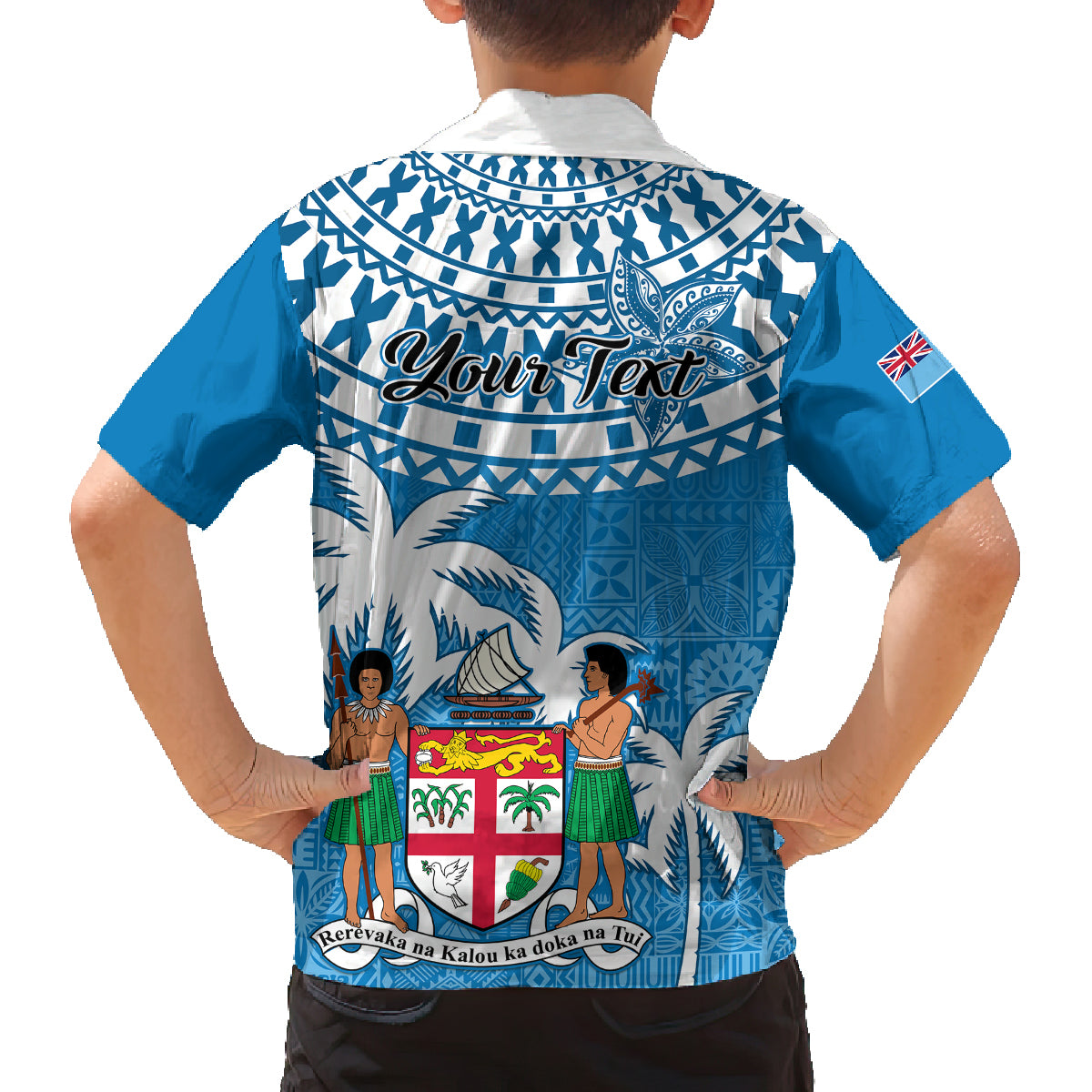 Personalised Fiji Kid Hawaiian Shirt Bula Fijian Tapa Pattern LT01 - Polynesian Pride