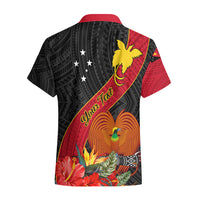 Personalised Papua New Guinea Hawaiian Shirt Bird Of Paradise With Tropical Flower LT01 - Polynesian Pride