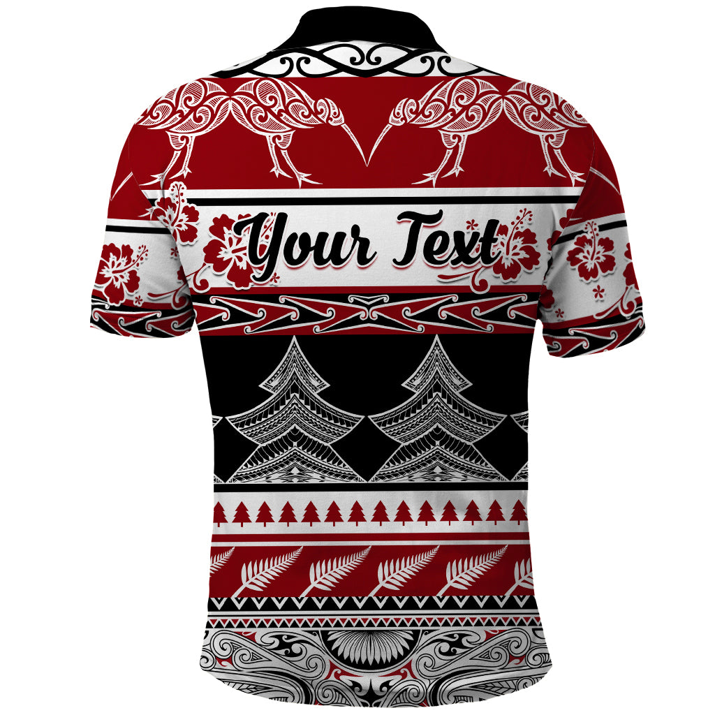 Custom New Zealand Christmas Polo Shirt Maori Meri Kirihimete Moko LT01 - Polynesian Pride