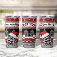 Custom New Zealand Christmas Tumbler Cup Maori Meri Kirihimete Moko LT01 - Polynesian Pride
