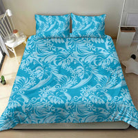 Tahiti Ninamu Tiare Floral Bedding Set Monstera Palm Tropical Leaves - Polynesian Pride