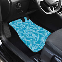 Tahiti Ninamu Tiare Floral Car Mats Monstera Palm Tropical Leaves - Polynesian Pride