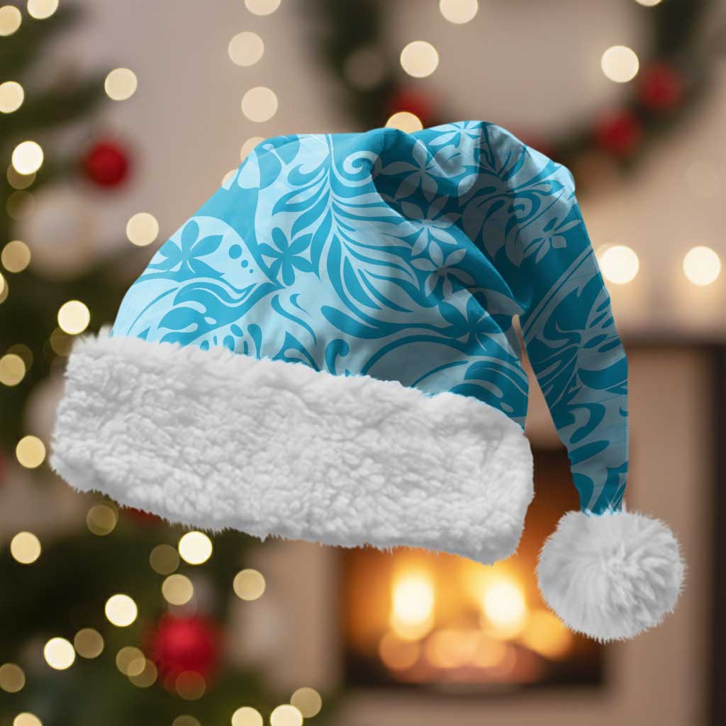 Tahiti Ninamu Tiare Floral Christmas Santa Hat Monstera Palm Tropical Leaves - Polynesian Pride