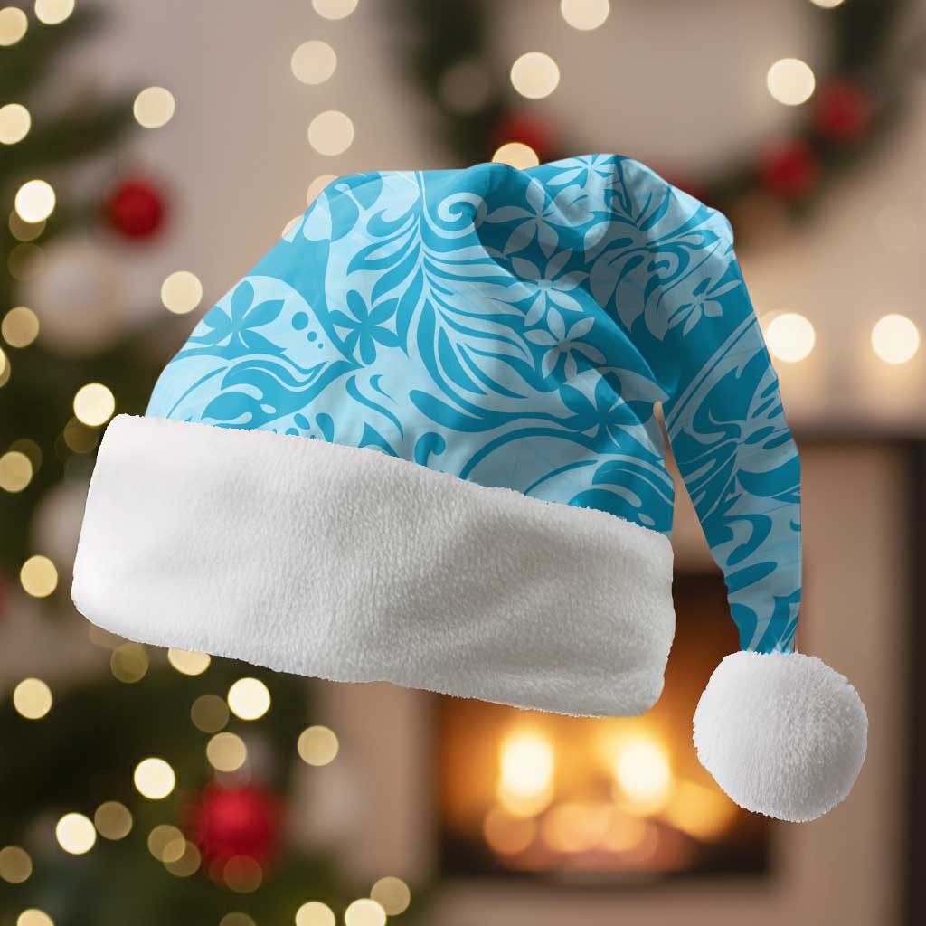 Tahiti Ninamu Tiare Floral Christmas Santa Hat Monstera Palm Tropical Leaves - Polynesian Pride