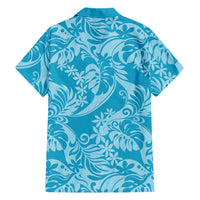 Tahiti Ninamu Tiare Floral Family Matching Tank Maxi Dress and Hawaiian Shirt Monstera Palm Tropical Leaves LT01 - Polynesian Pride
