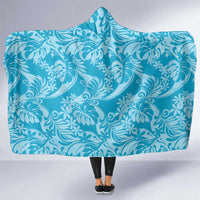 Tahiti Ninamu Tiare Floral Hooded Blanket Monstera Palm Tropical Leaves - Polynesian Pride